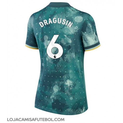 Camisa de Futebol Tottenham Hotspur Radu Dragusin #6 Equipamento Alternativo Mulheres 2024-25 Manga Curta